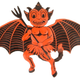 Large Devil Bat Diecut, Germany, 1935, 15.25” H x 20.25” W, $3000-3500. Image and caption courtesy of Mark B. Ledenbach.